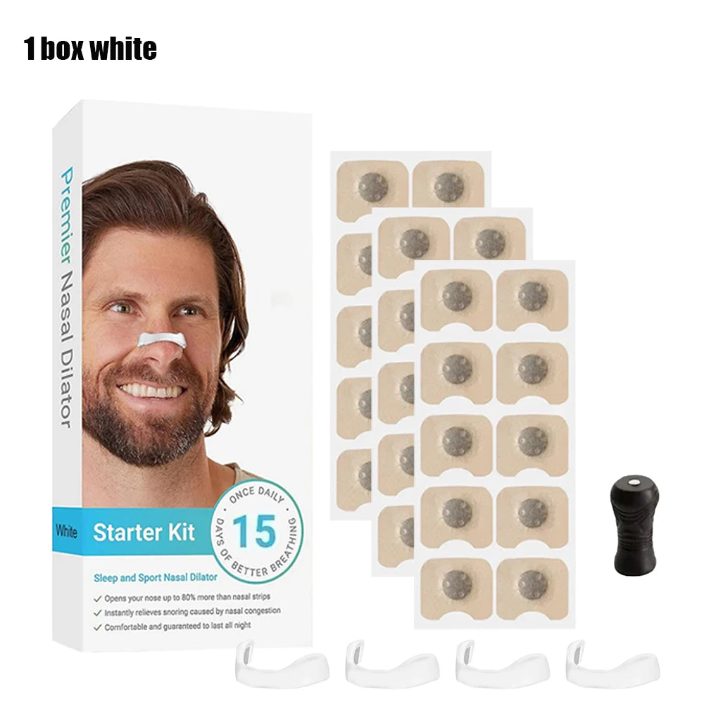 Magnetic Nasal Dilator anti Snoring Nose Strips,Boost Oxygen Intake,Sleep Nasal Breathing Dilators Starter Kit
